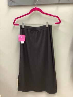 I.n.girl  Girls' Charcoal Ribbed Knit Skirt